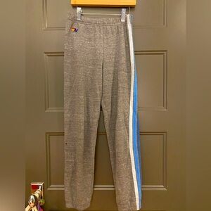 Aviator Nation grey with blue stripe sweatpants
